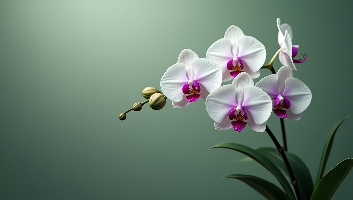 Elegant flowering orchid from Waxshopshop